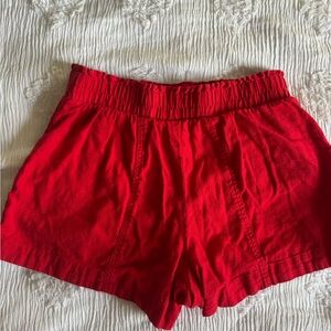 Red Women’s Linen Shorts Size Medium A New Day from Target